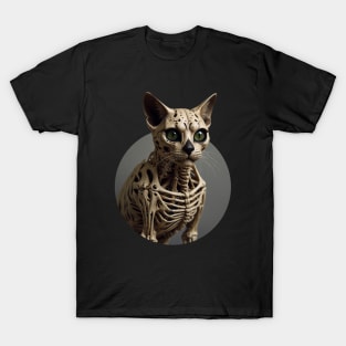 Spooky Skeleton Cat T-Shirt